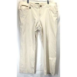 Lauren Ralph Lauren Women's Denim Jeans 16 White Modern Straight Stretch RN41381